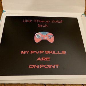 Board Print, PVP on Point, Gamer Girl, Holiday